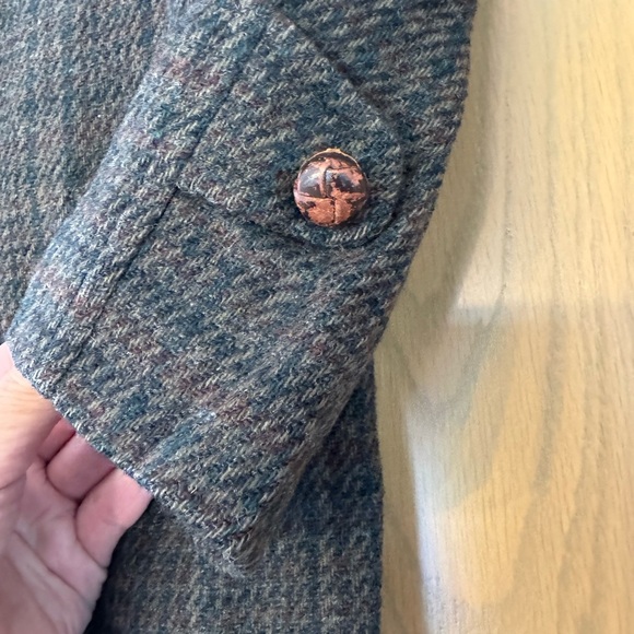 Vintage Jacobson's Wool Plaid Pea Coat Removable Liner Button Front / 4T - Picture 3 of 16